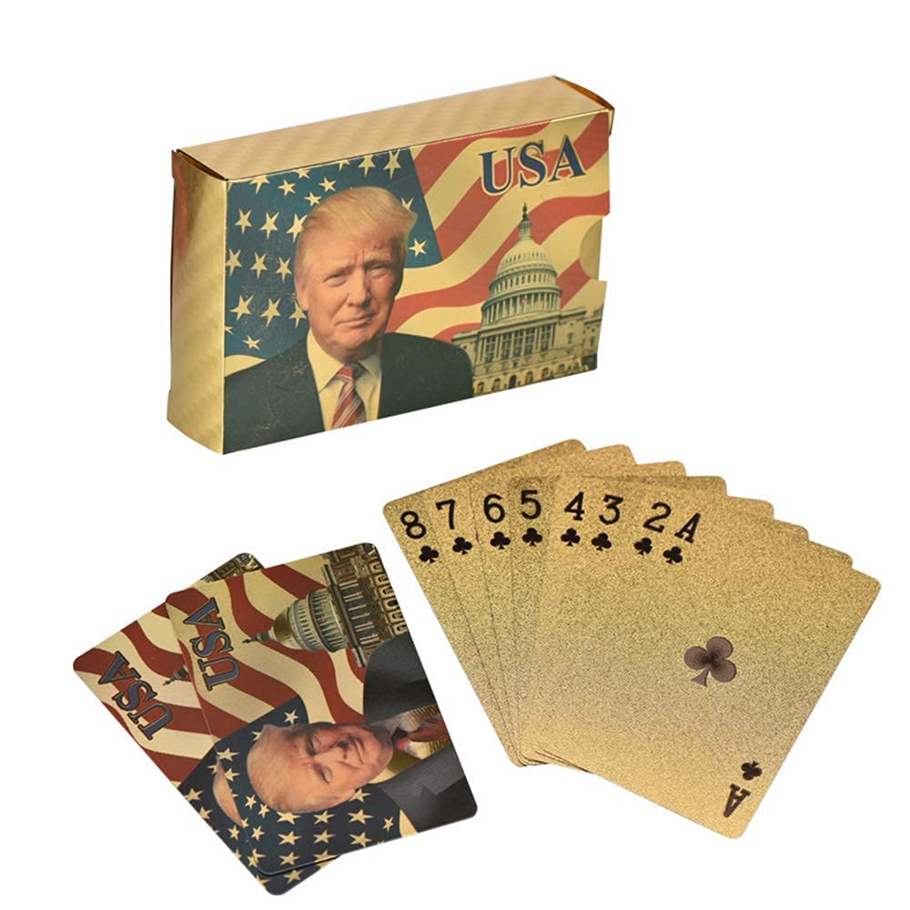 Amazon.com: SW Donald Trump Playing Cards - Gold Playing Cards